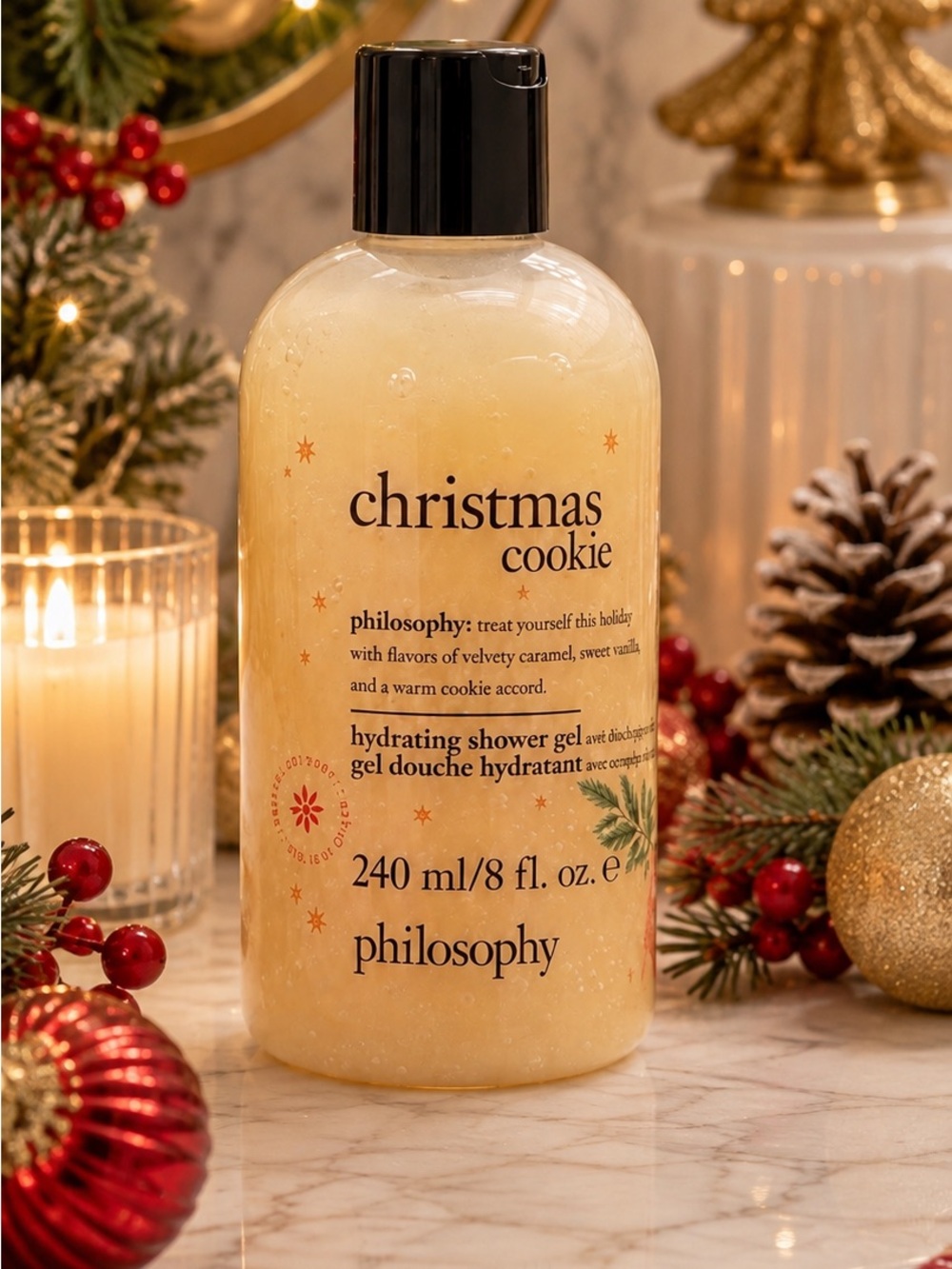 Philosophy Christmas Cookie Shampoo, Shower Gel & Bubble Bath, 8oz fl New SEALED